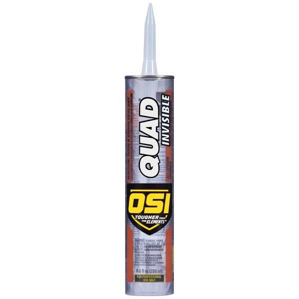 Osi Quad Invisible Clear Elastomeric Polymers Door	 Siding and Window Sealant 9.5 oz 1896952